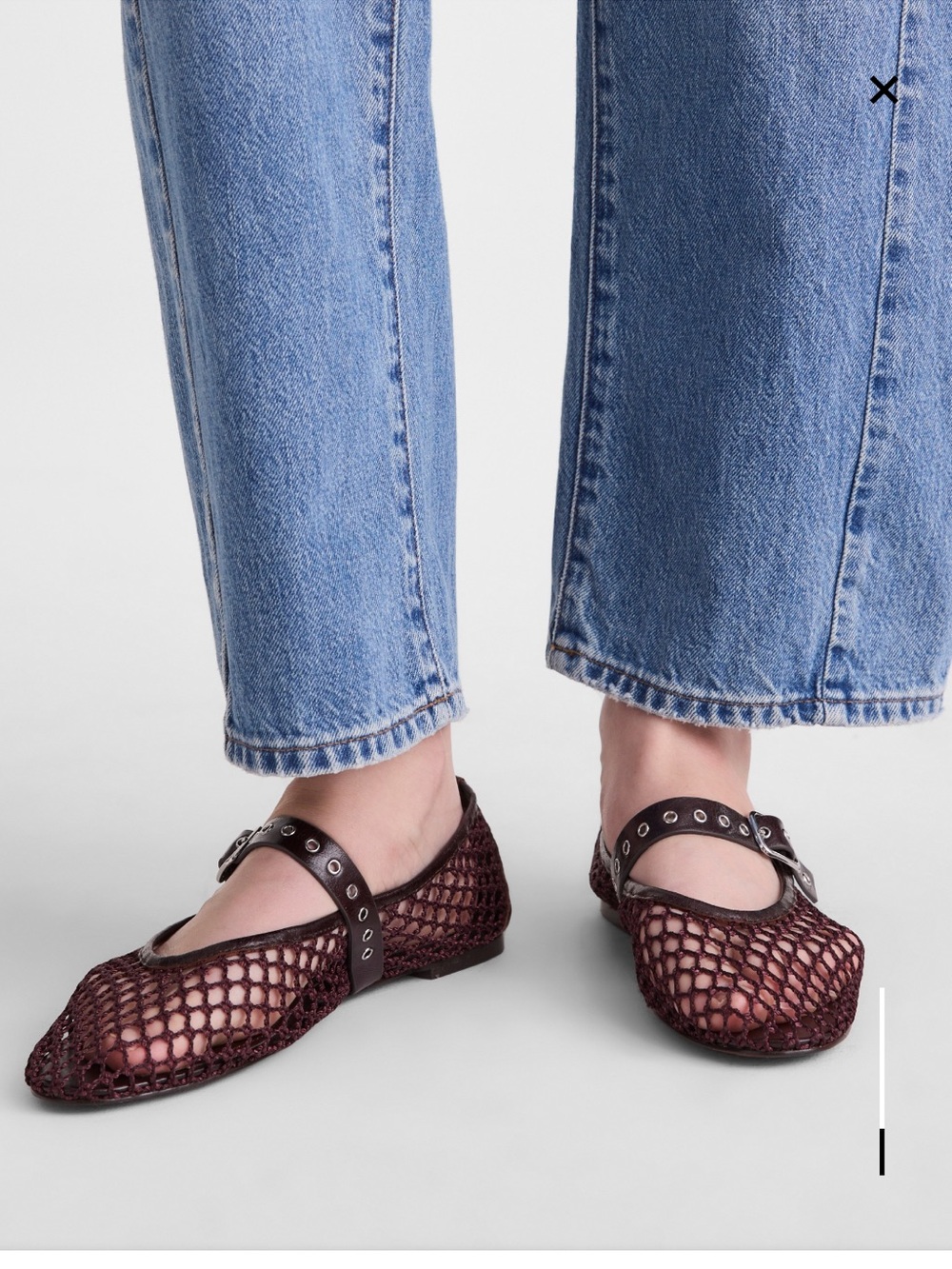 Madewell Remy Netted Mary Jane Flat - Espresso Bean